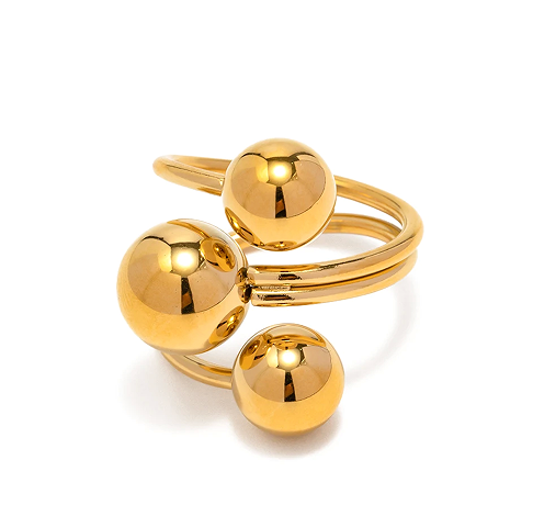 retro printing copper zircon rings