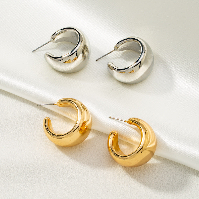 lady geometric plating alloy no inlaid earrings