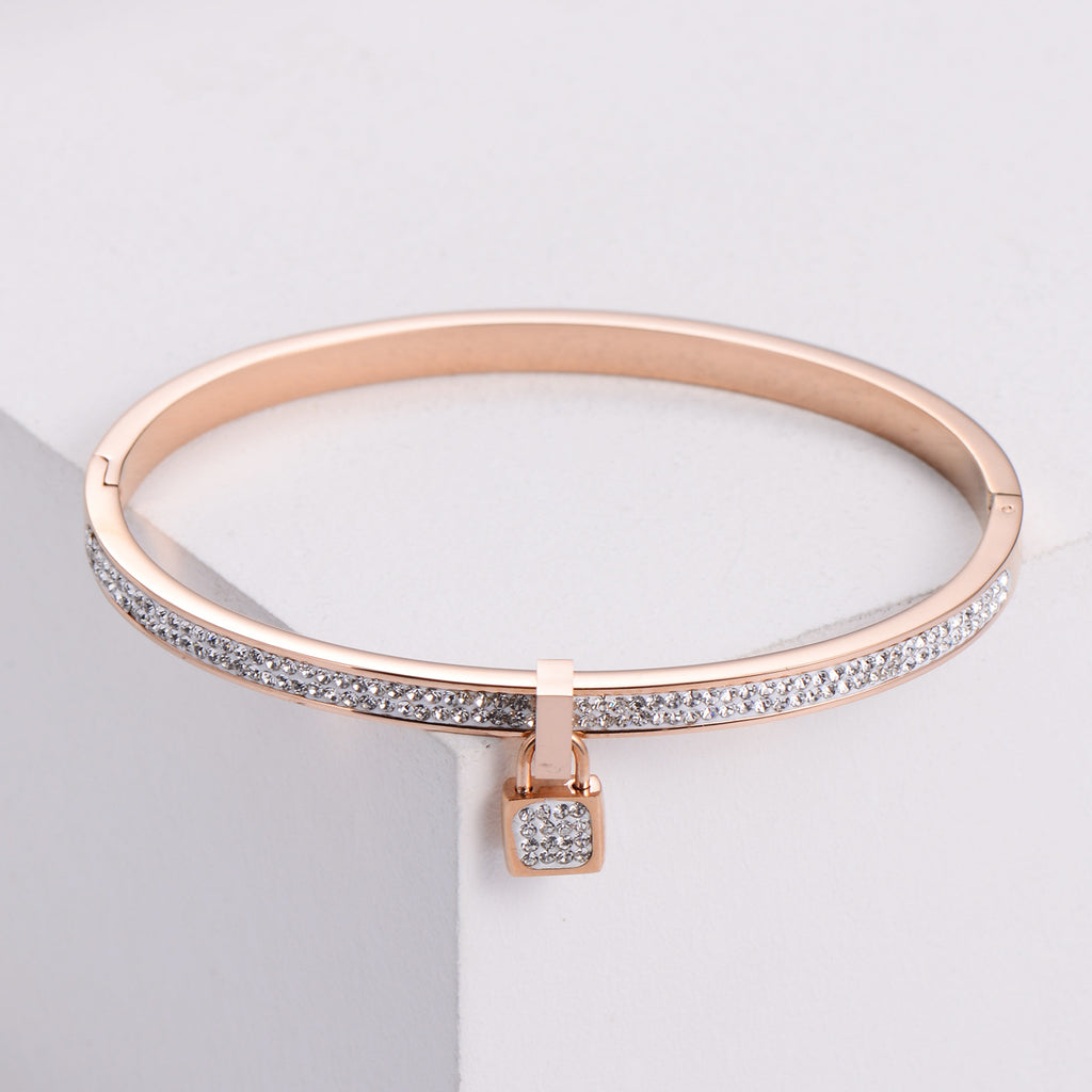 U Shape 304 Stainless Steel 18K Gold Plated Artificial Rhinestones In Bulk
