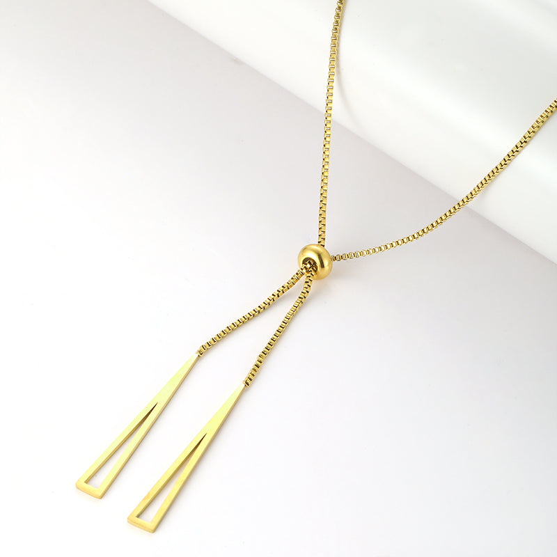 Stainless Steel Elegant Plating Solid Color Pendant Necklace