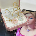 fashion heart shape crystal women's pendant necklace 1 piece