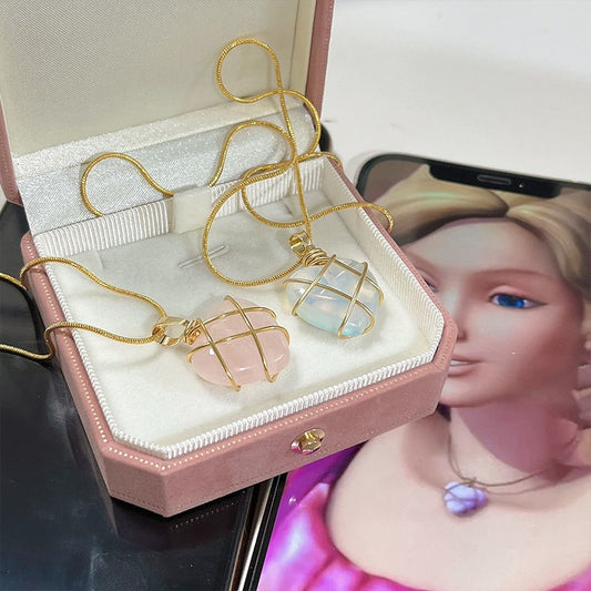 fashion heart shape crystal women's pendant necklace 1 piece