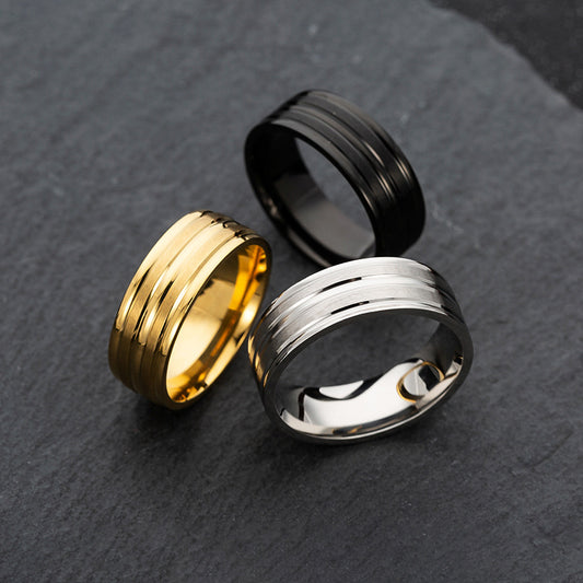 simple style geometric stainless steel no inlaid