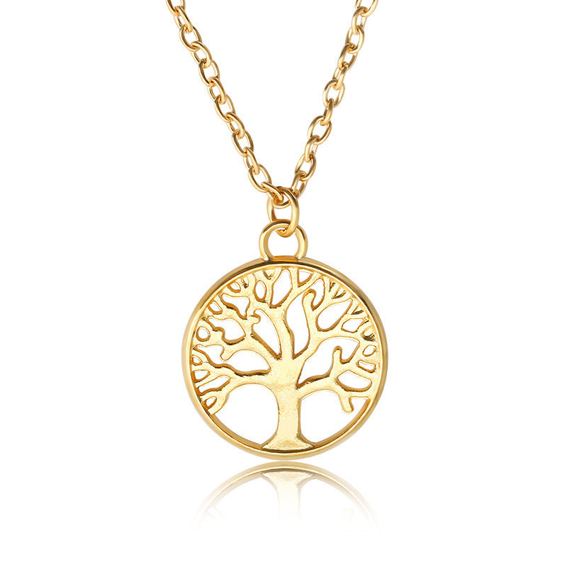 fashion retro tree of life pendant alloy ladies peace tree necklace clavicle chain
