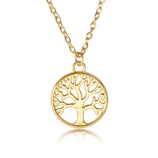 fashion retro tree of life pendant alloy ladies peace tree necklace clavicle chain