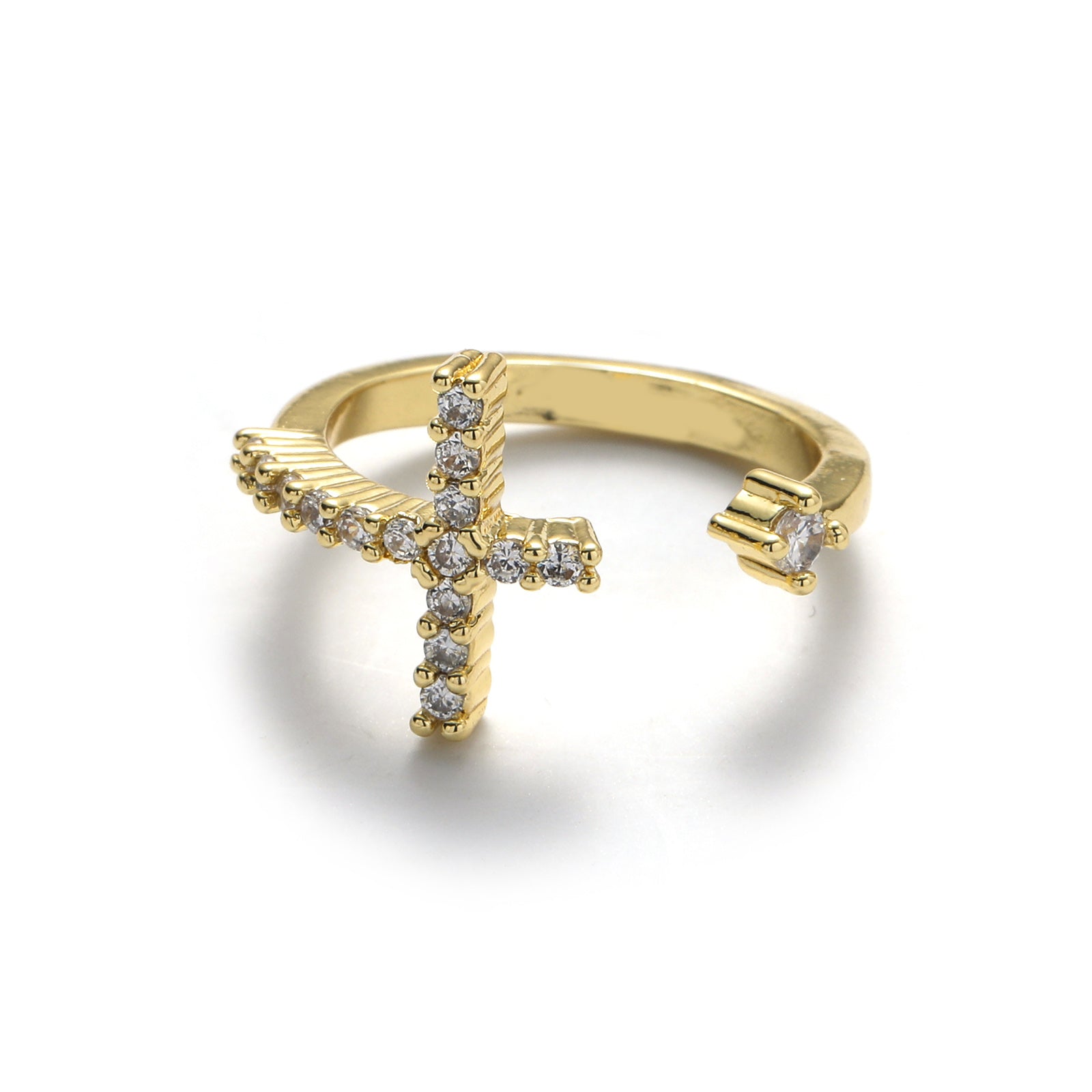 retro printing copper zircon rings