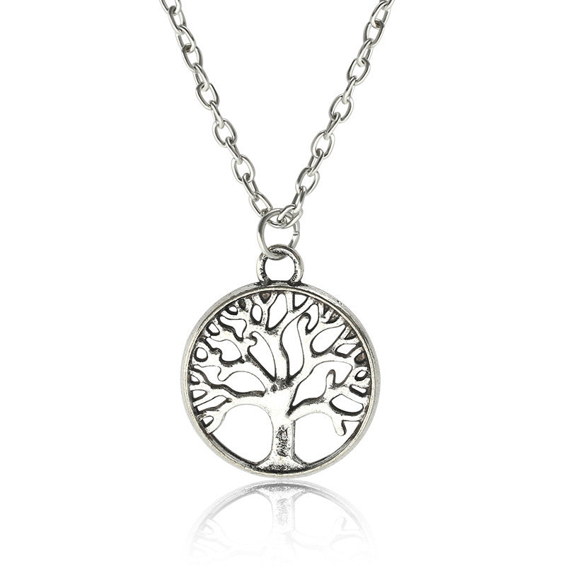 fashion retro tree of life pendant alloy ladies peace tree necklace clavicle chain