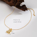 304 Stainless Steel 18K Gold Plated Simple Style Plating Solid Color Pendant Necklace
