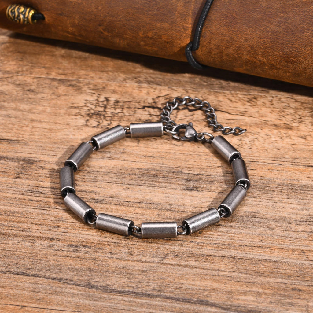 Hip-Hop Retro Geometric 201 Stainless Steel Men's Bracelets