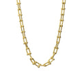 simple style streetwear u shape titanium steel plating necklace