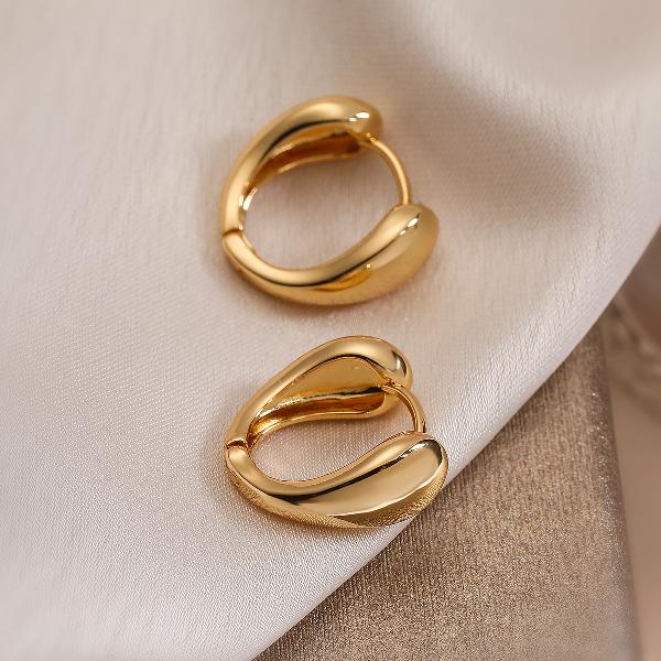 1 Pair Simple Style Commute Geometric Plating Copper Earrings
