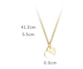 Titanium Steel Elegant Simple Style Heart Shape Butterfly Zircon Pendant Necklace