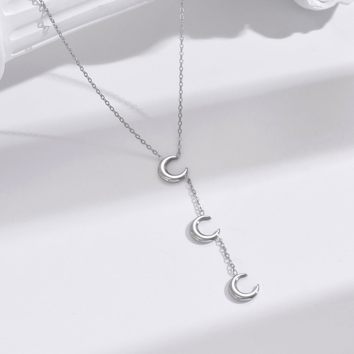 304 Stainless Steel 14K Gold Plated Simple Style Plating Moon Necklace