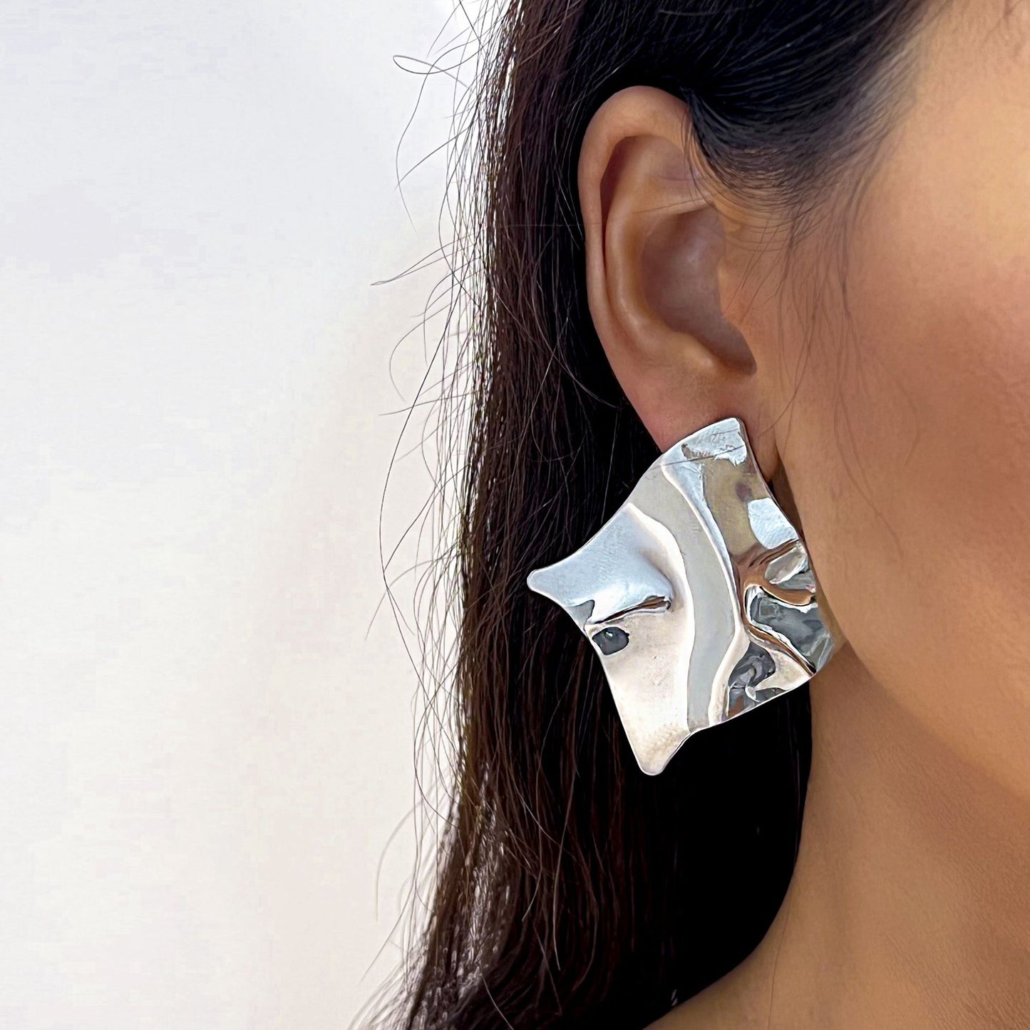 1 pair ig style simple style irregular plating alloy ear studs