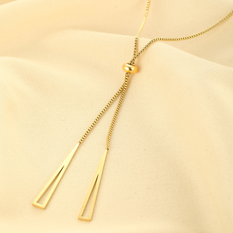 Stainless Steel Elegant Plating Solid Color Pendant Necklace