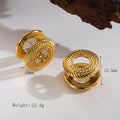 1 Pair Basic Simple Style Solid Color Plating 304 Stainless Steel 18K Gold Plated Ear Studs