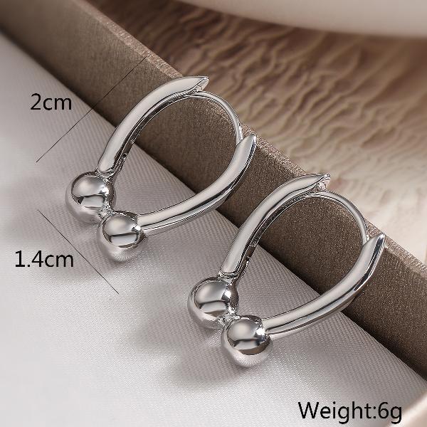 1 Pair Simple Style Commute Geometric Plating Copper Earrings