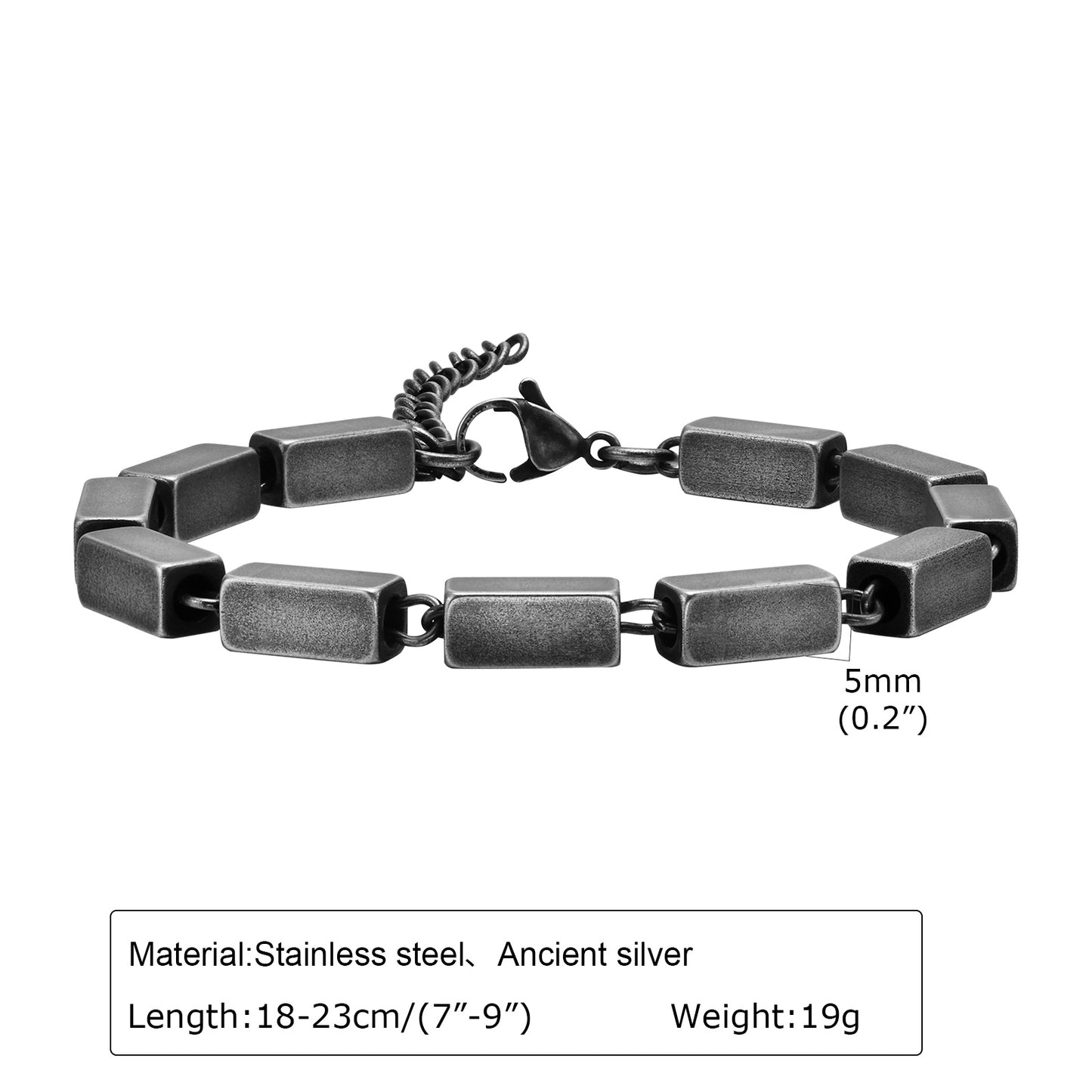 Hip-Hop Retro Geometric 201 Stainless Steel Men's Bracelets