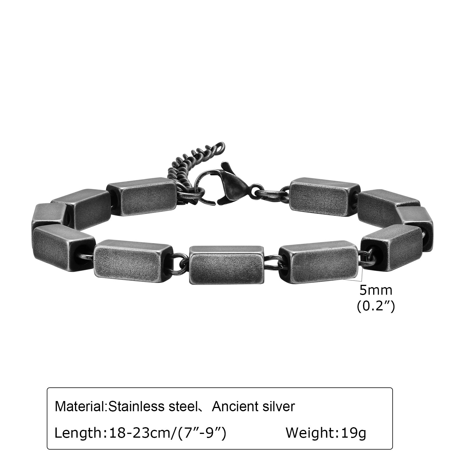 Hip-Hop Retro Geometric 201 Stainless Steel Men's Bracelets