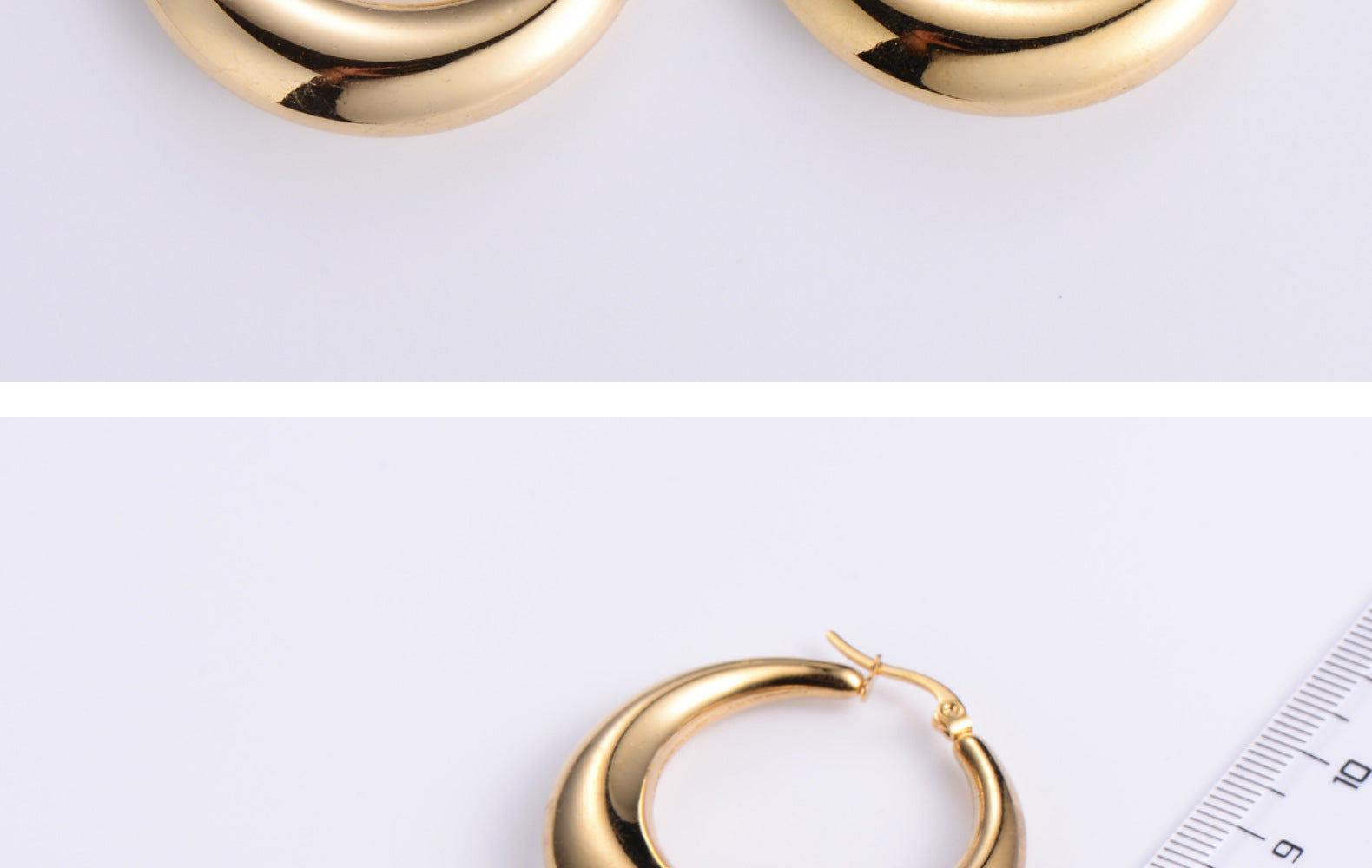 Simple Style Geometric Plating Stainless Steel No Inlaid 18K Gold Plated Earrings