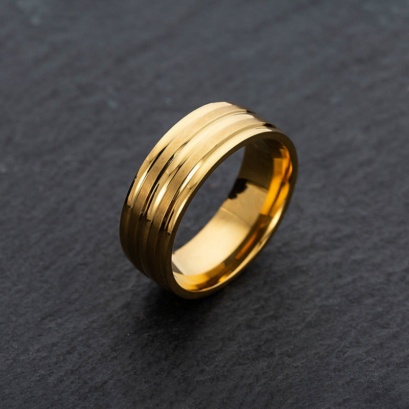 simple style geometric stainless steel no inlaid
