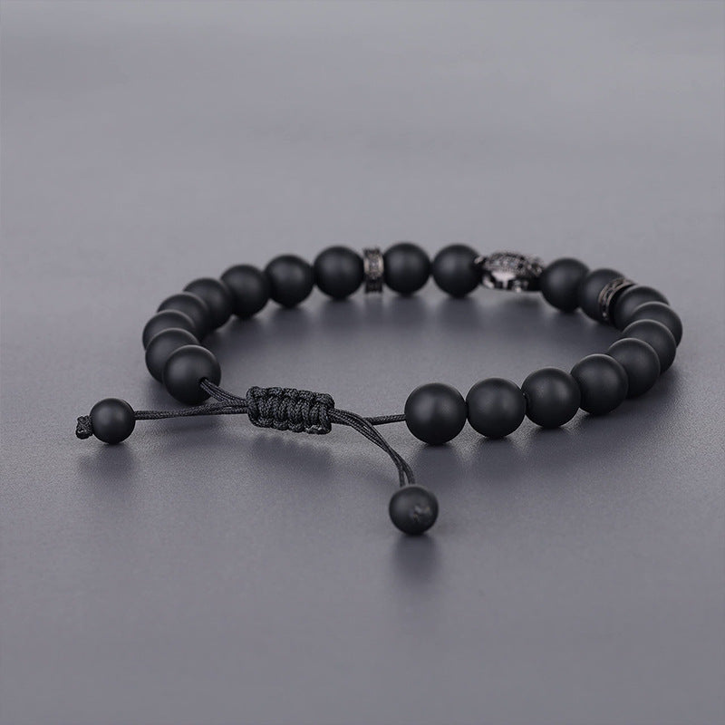 retro geometric natural stone lapis lazuli men's bracelets