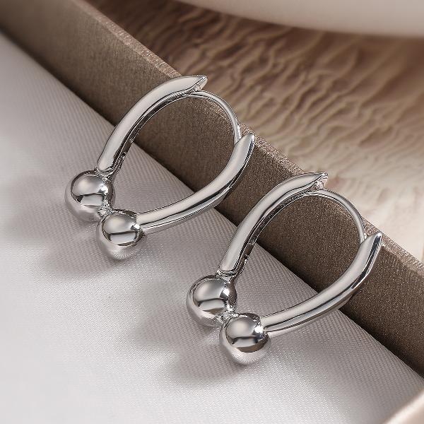 1 Pair Simple Style Commute Geometric Plating Copper Earrings