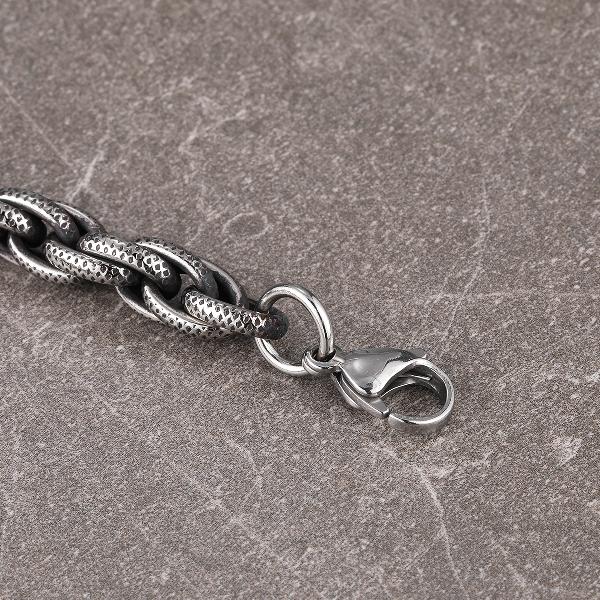 hip-hop punk geometric stainless steel men's bracelets