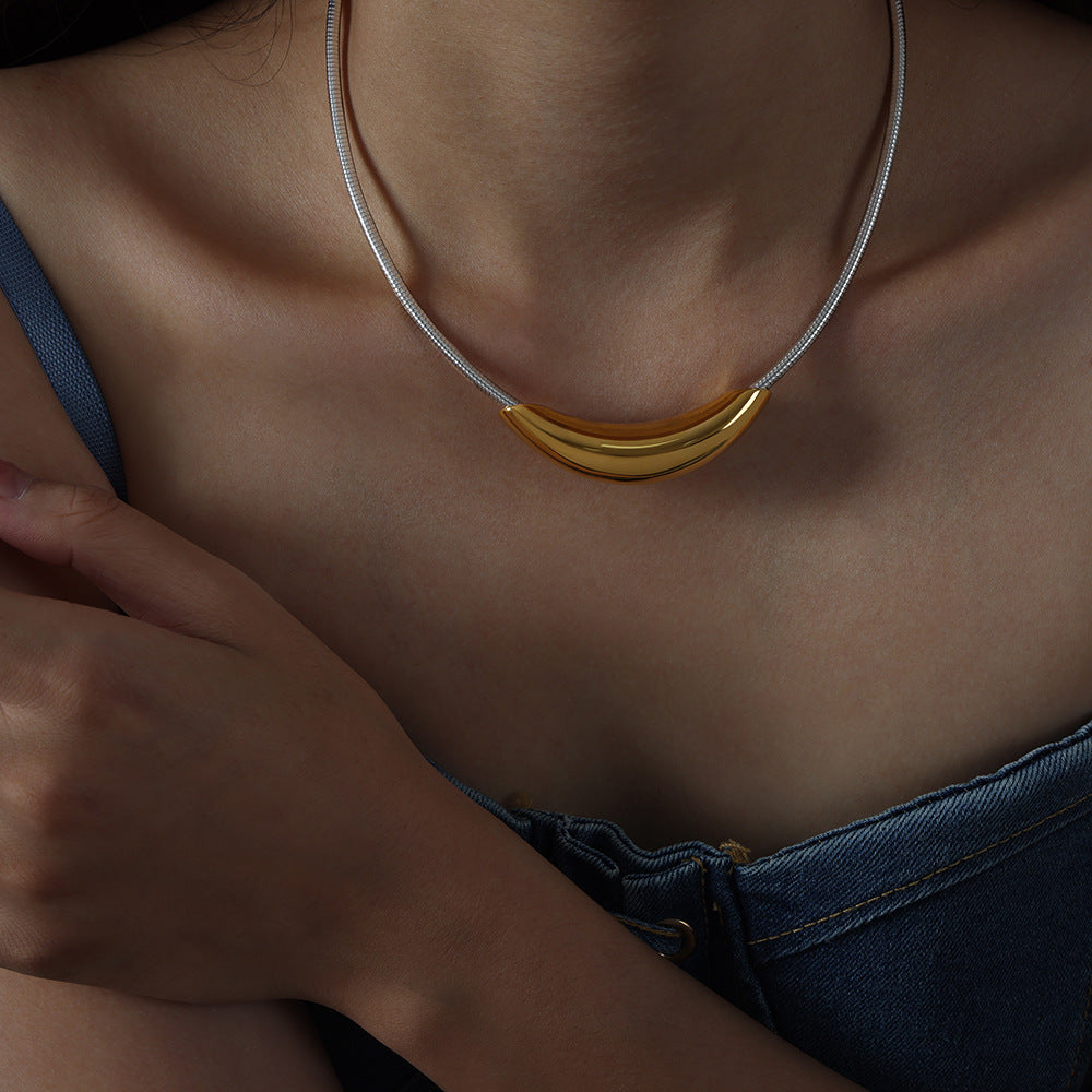 304 Stainless Steel Simple Style Classic Style Plating Solid Color Choker