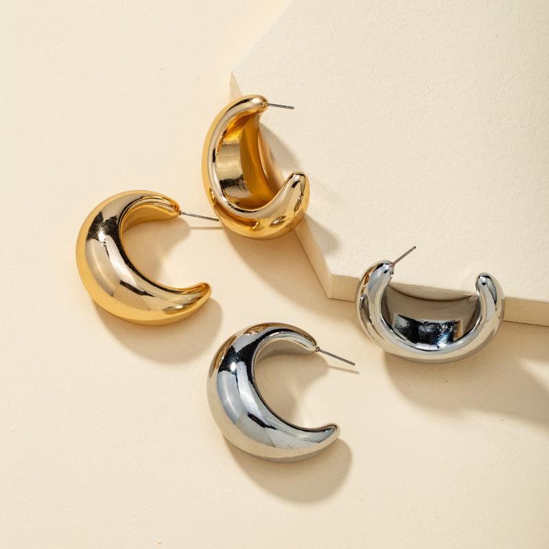 lady geometric plating alloy no inlaid earrings