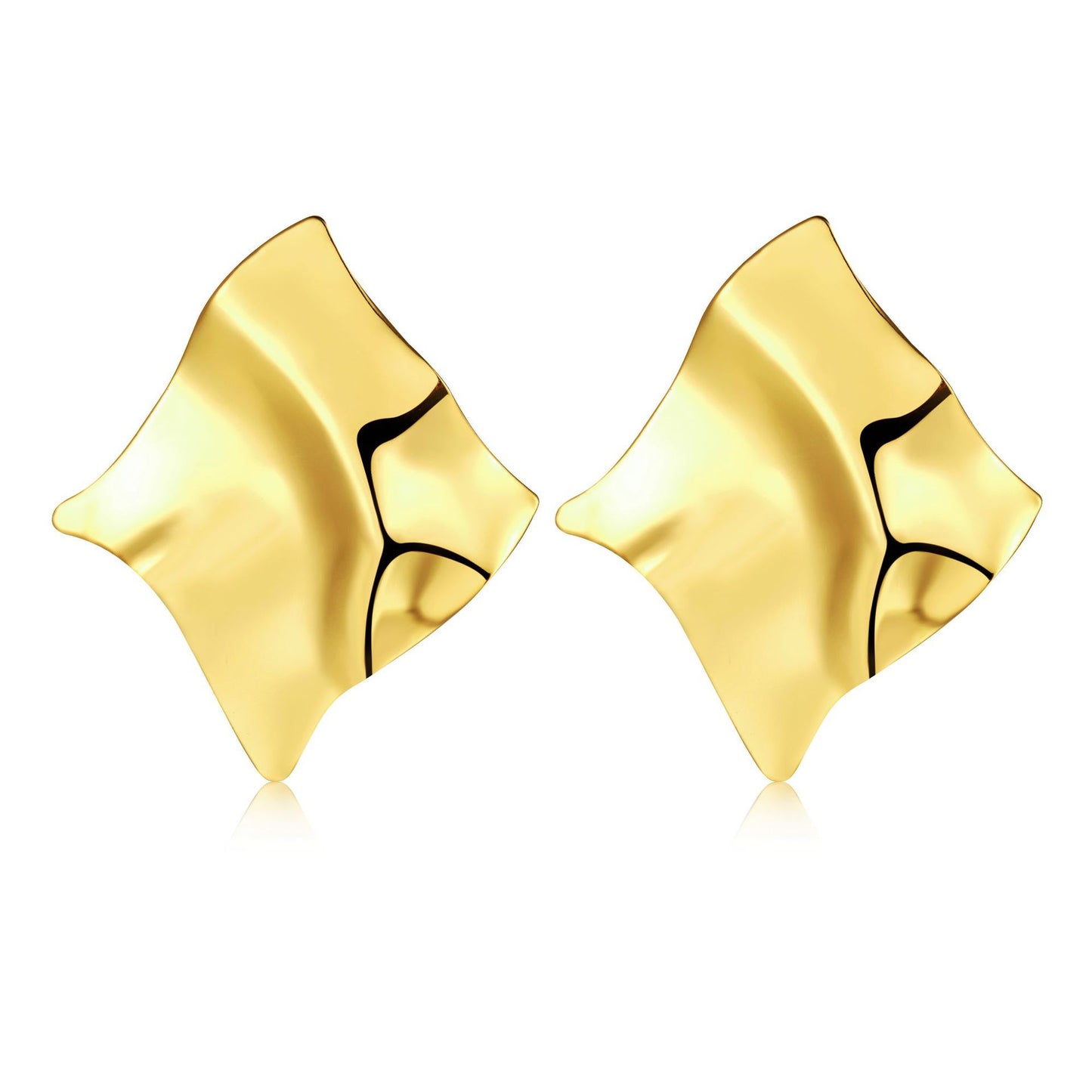 1 pair ig style simple style irregular plating alloy ear studs