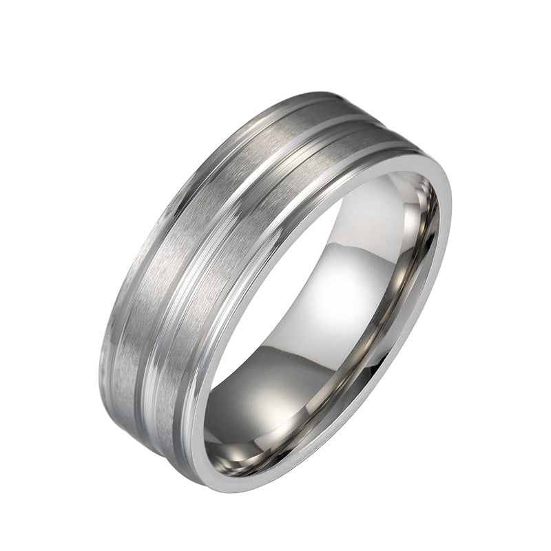 simple style geometric stainless steel no inlaid