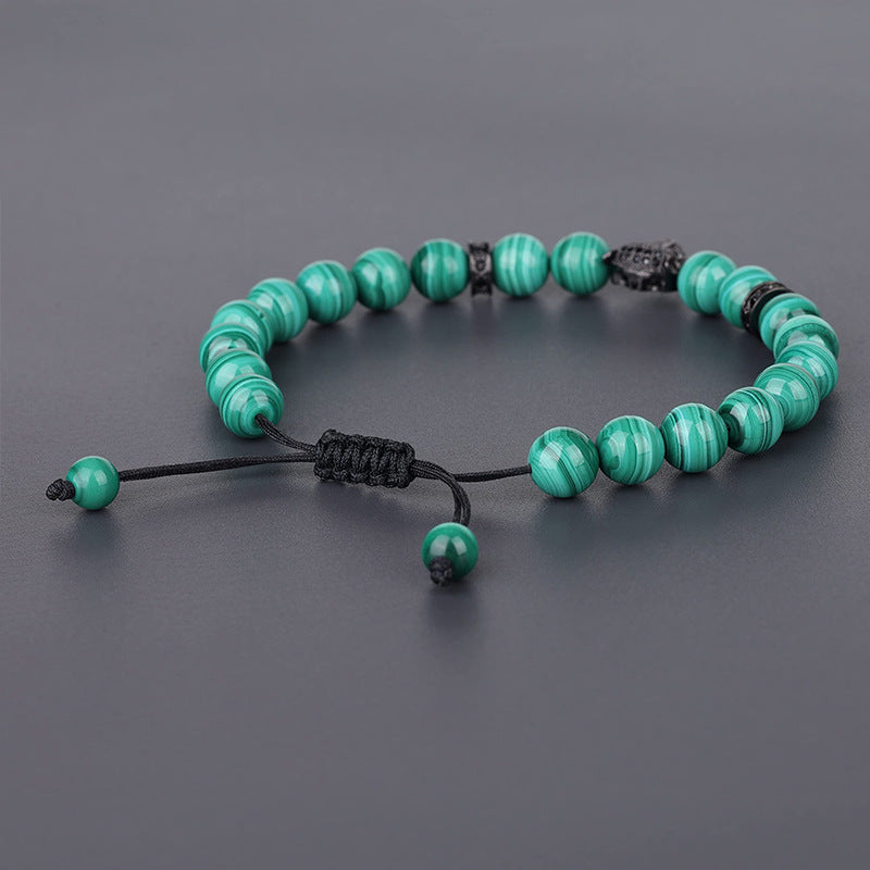 retro geometric natural stone lapis lazuli men's bracelets