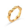 fashion geometric stainless steel plating 18k gold plated rings