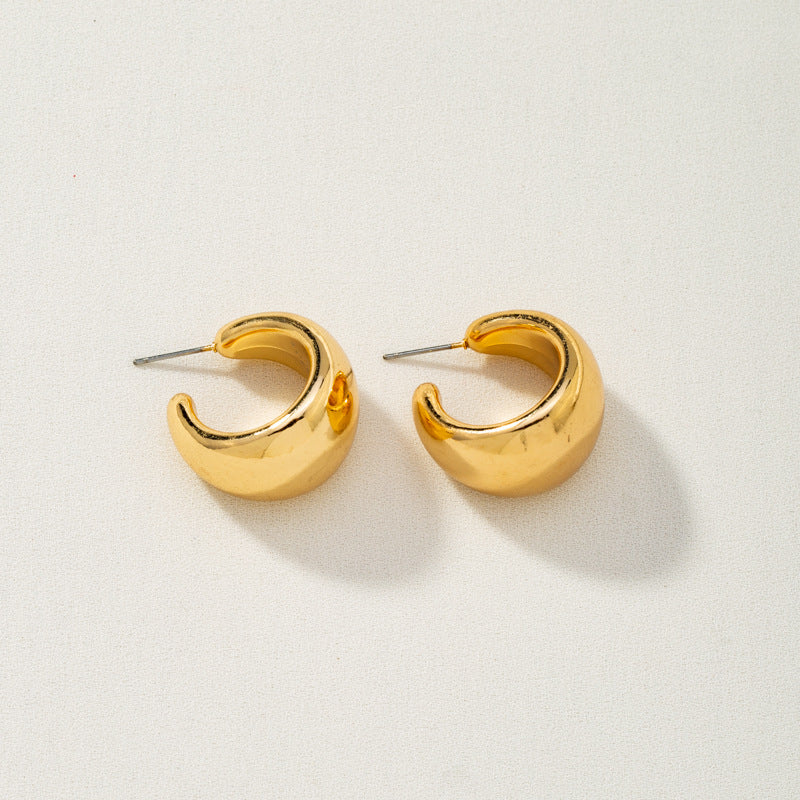 lady geometric plating alloy no inlaid earrings