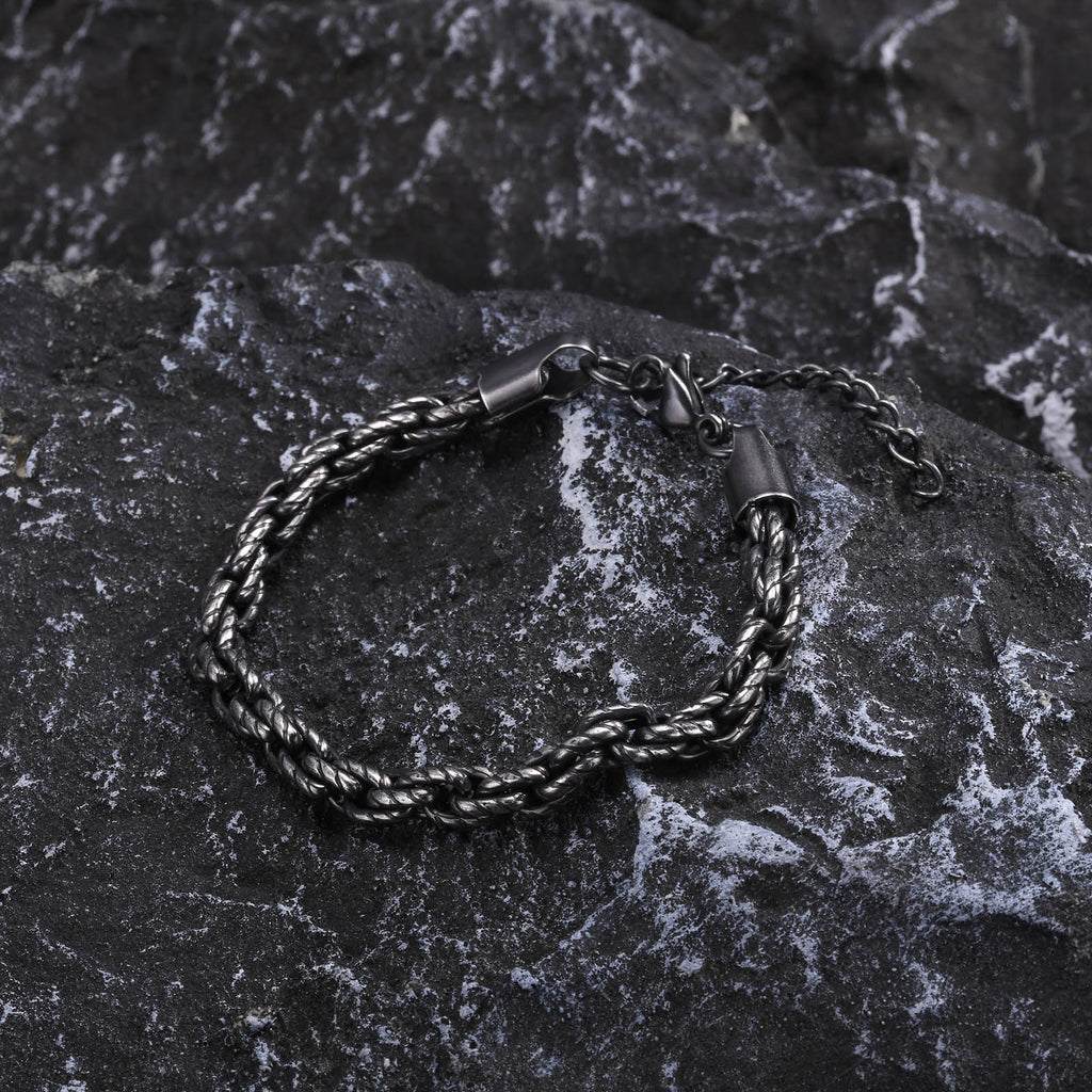 Hip-Hop Retro Geometric 201 Stainless Steel Men's Bracelets