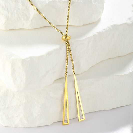 Stainless Steel Elegant Plating Solid Color Pendant Necklace