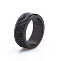 basic modern style geometric titanium steel plating men's rings