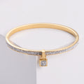 U Shape 304 Stainless Steel 18K Gold Plated Artificial Rhinestones In Bulk