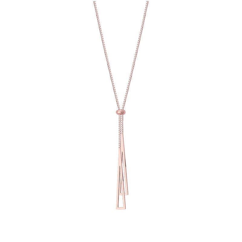 304 Stainless Steel 18K Gold Plated Lady Plating Solid Color Sweater Chain