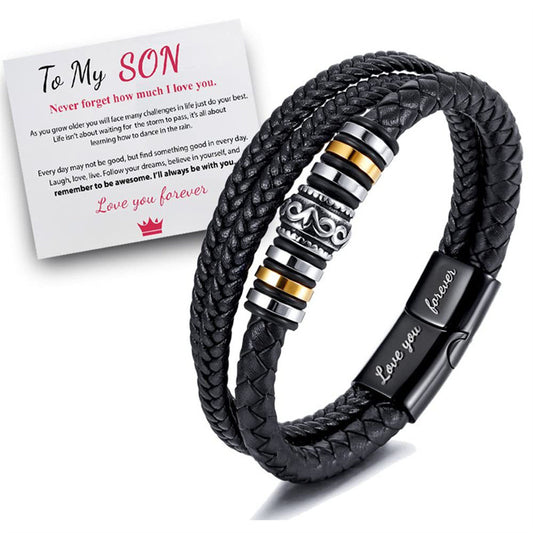 fashion cross rectangle stainless steel pu leather braid unisex bracelets