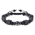 retro round natural stone beaded men's bracelets