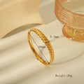 Retro Exaggerated Classic Style Solid Color 304 Stainless Steel 18K Gold Plated Bangle In Bulk