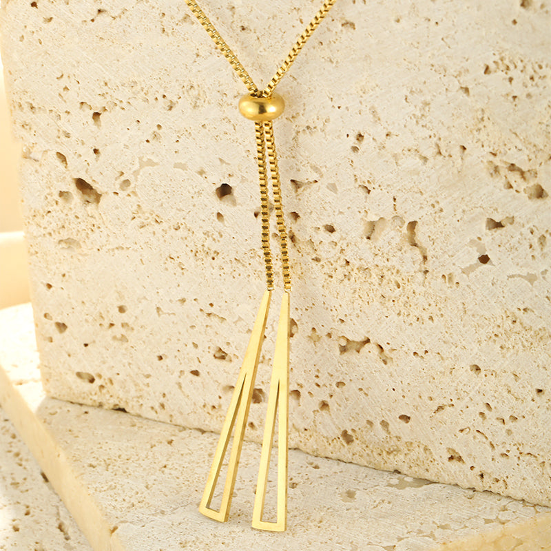 Stainless Steel Elegant Plating Solid Color Pendant Necklace