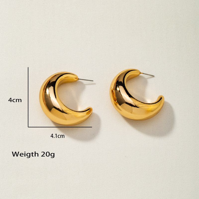 lady geometric plating alloy no inlaid earrings