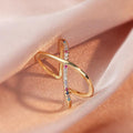 retro printing copper zircon rings