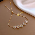 1 piece fashion star alloy plating artificial gemstones gold plated women's bracelets