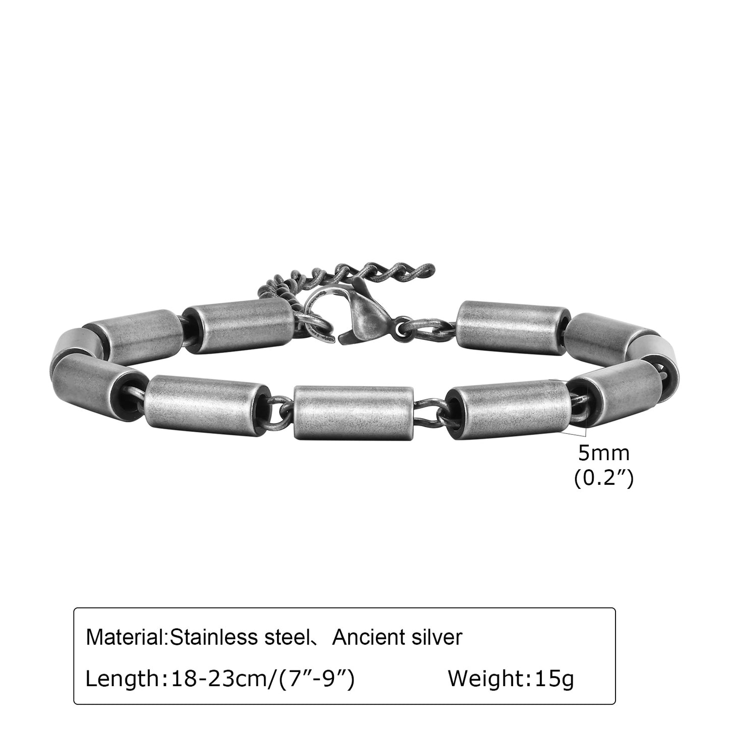 Hip-Hop Retro Geometric 201 Stainless Steel Men's Bracelets