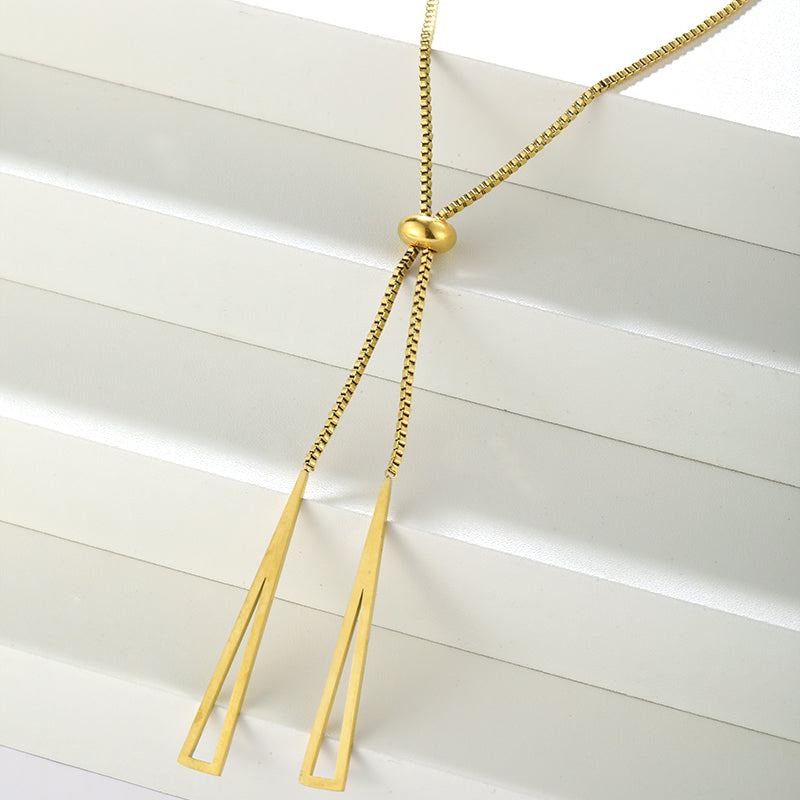 Stainless Steel Elegant Plating Solid Color Pendant Necklace