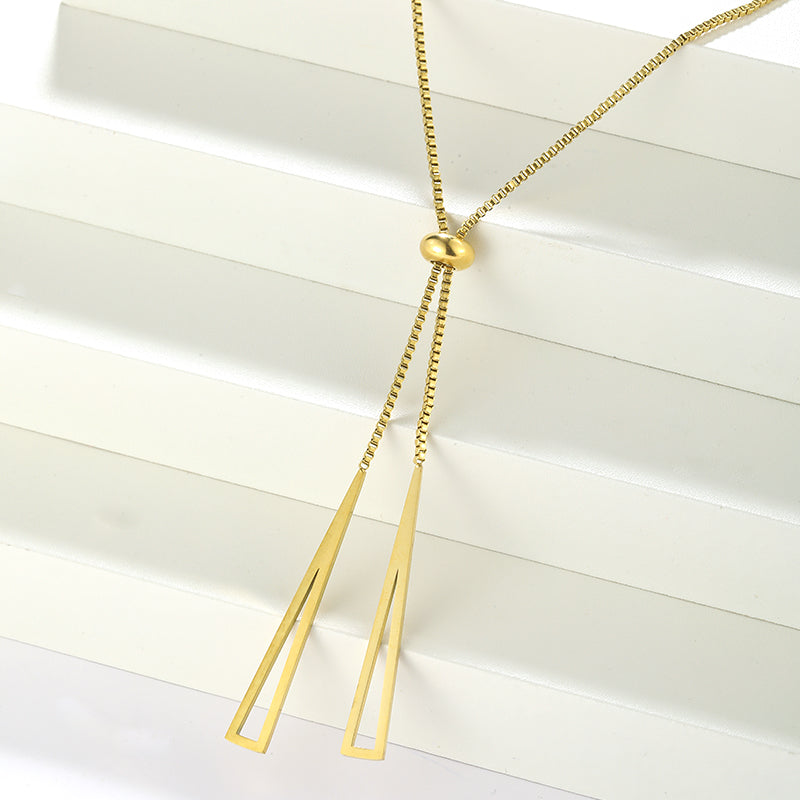 Stainless Steel Elegant Plating Solid Color Pendant Necklace